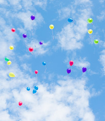 Balloons in the sky
