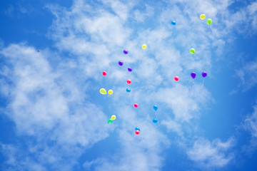 Balloons in the sky