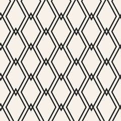 Fototapeta premium Abstract concept vector monochrome geometric pattern. Black and white minimal background. Creative illustration template. Seamless stylish texture. For wallpaper, surface, web design, textile, decor.
