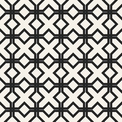 Abstract concept vector monochrome geometric pattern. Black and white minimal background. Creative illustration template. Seamless stylish texture. For wallpaper, surface, web design, textile, decor.