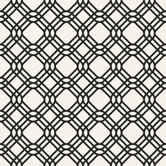 Fototapeta premium Abstract concept vector monochrome geometric pattern. Black and white minimal background. Creative illustration template. Seamless stylish texture. For wallpaper, surface, web design, textile, decor.