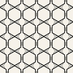 Abstract concept vector monochrome geometric pattern. Black and white minimal background. Creative illustration template. Seamless stylish texture. For wallpaper, surface, web design, textile, decor.
