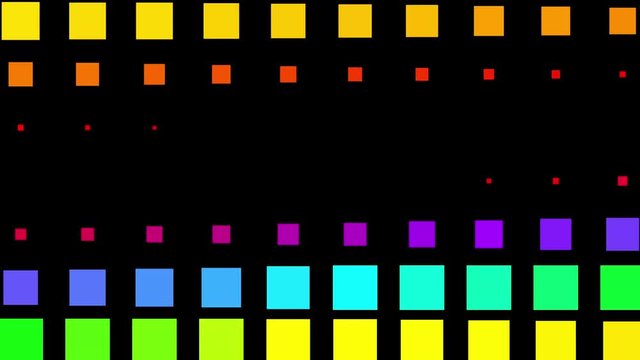 4k vj color square neon light array matrix scan background&cube grid big data database geometry modern shape backdrop.