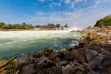 Fototapeta na wymiar Khone Phapheng waterfall in Laos