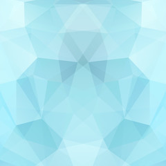 Abstract mosaic background. Triangle geometric background. Design elements. Vector illustration. Blue, white colors.