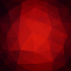 Geometric pattern, polygon triangles vector background in red tones. Illustration pattern