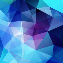 Obraz premium Abstract polygonal vector background. Blue geometric vector illustration. Creative design template.