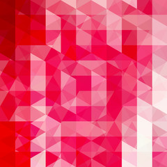 Obraz premium Abstract background consisting of red, pink triangles. Geometric design for business presentations or web template banner flyer. Vector illustration