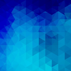 Abstract background consisting of blue triangles. Geometric design for business presentations or web template banner flyer. Vector illustration