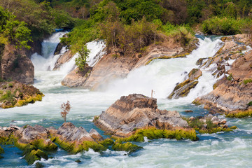 Naklejka na ściany i meble Khone Phapheng waterfall in Laos