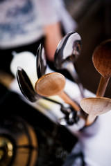 Obraz na płótnie Canvas Cutlery spatulas in a kitchen