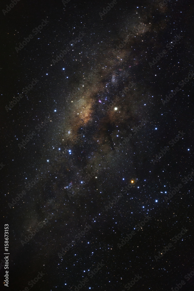 Wall mural milky way galaxy with stars and space dust in the universe,high resolution