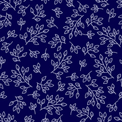 Seamless pattern leaves vector illustration nature design floral summer plant textile