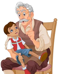 Fototapete Mädchenzimmer Herr Geppetto und Pinocchio  © Anna Velichkovsky