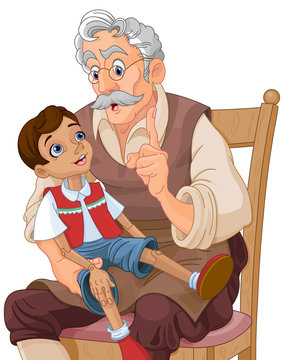Mister Geppetto and Pinocchio