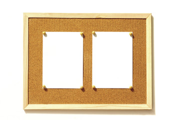 Fototapeta premium コルクボードとメモ用紙 白バック