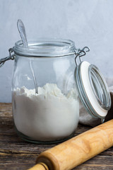Flour and rolling pin.