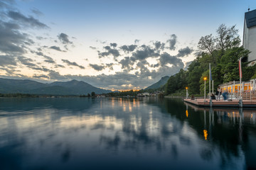 Beautiful Lake at sunset - St.Wolfgang, Austria 