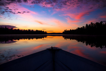 Sunrise on a row boat
