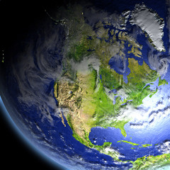 Fototapeta premium North America from space