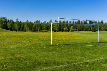 Playground field in spring time