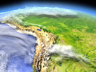 Amazon rainforest from space