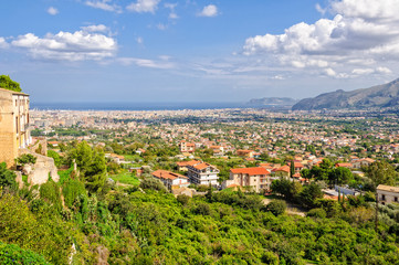 Fototapeta premium View of Palermo from Monreale - Sicily, Italy
