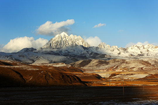Yala snow mountain of Tagong grassland,Sichuan province,China