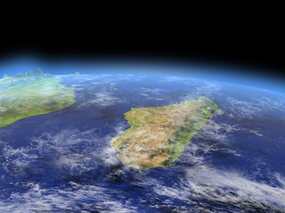 Fototapeta na wymiar Madagascar from space