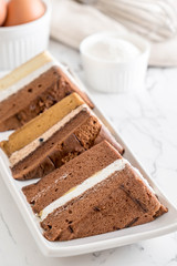 chiffon cake on table