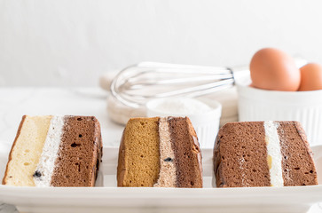 chiffon cake on table