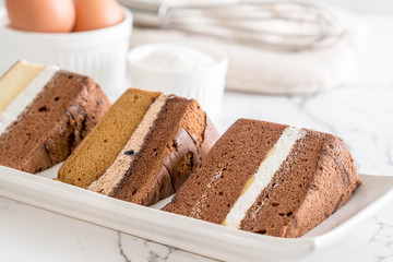 chiffon cake on table
