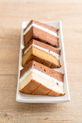 chiffon cake on table