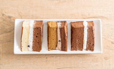 chiffon cake on table