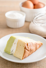 chiffon cake on table