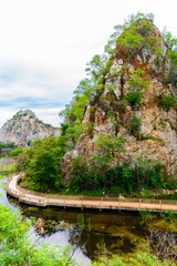 Naklejka premium Khao Ngu Stone Park at Ratchabri, Thailand