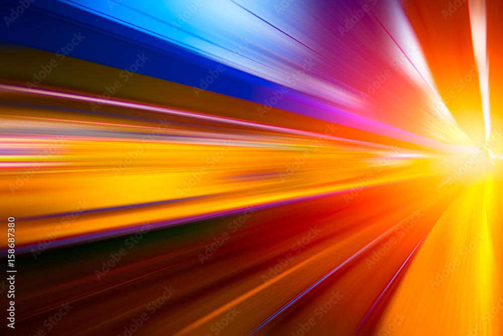 Canvas Prints colorful move fastest super high speed concept, acceleration speedy drive motion blur of lightning a