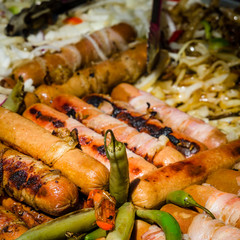 Street food on city streets