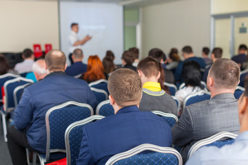 The image of the conference in the conference hall