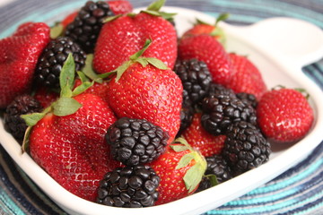 Fresh, ripe, berries,