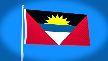 the national flag of Antiqua and barbuda