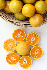 oranges in basket