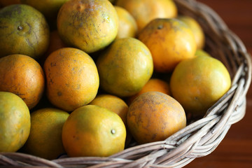 oranges in a basket