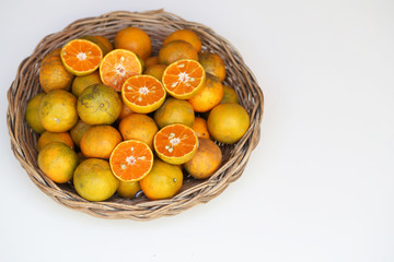 oranges in a basket