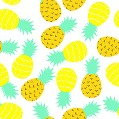 Seamless pattern pineapple.