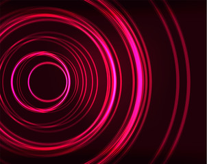 Neon circles abstract background