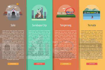 City of Indonesia Vertical Banner Concept