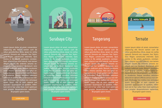 City of Indonesia Vertical Banner Concept