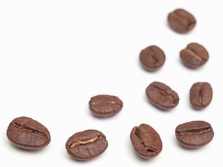  Roasted coffee beans.(with free space for text)  .