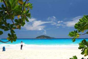 blue sea and beach background - similan island, thailand